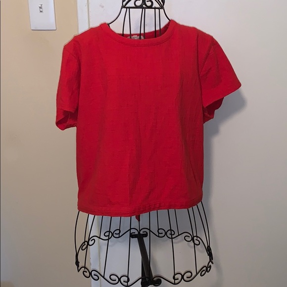 Madewell Tops - 🍭Madewell Split Back Crop Shirt🍭